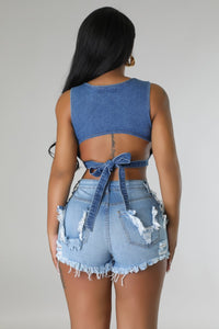 Amiyah Babe Denim Shorts