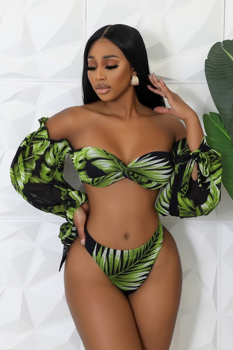 3pc Tropical Palms Swim Set