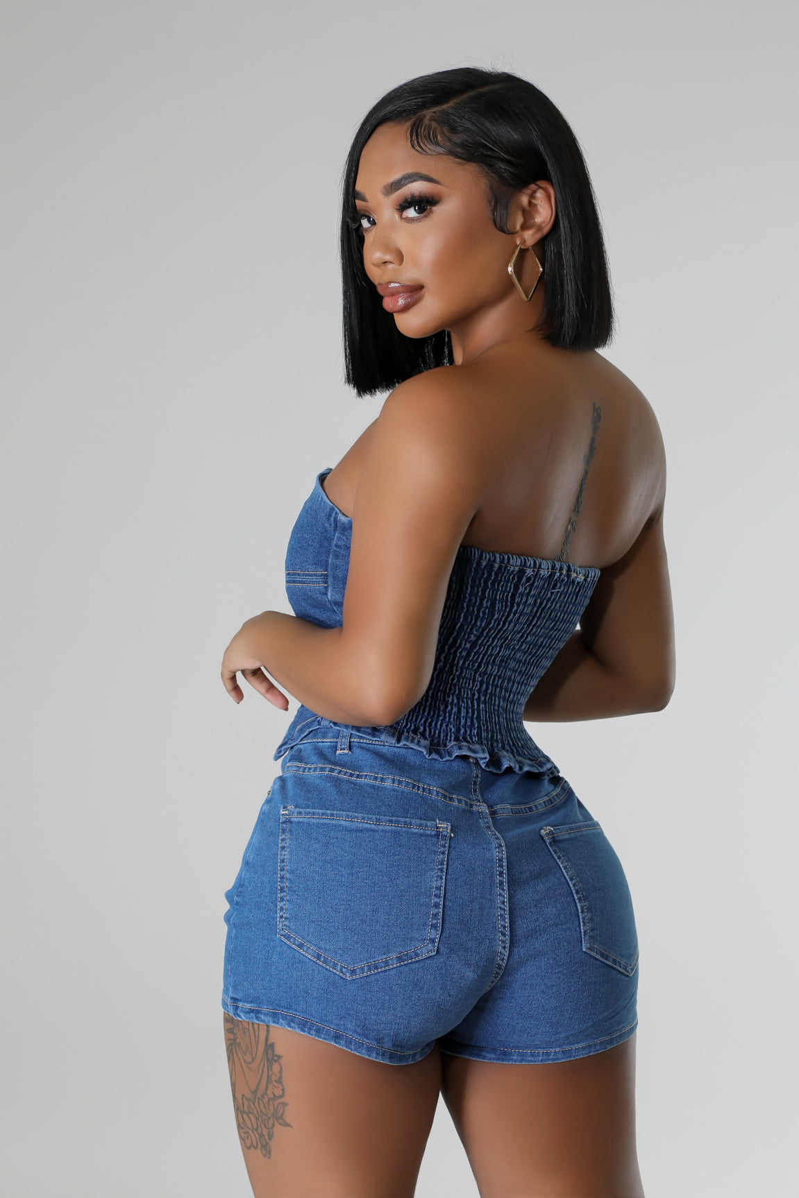 For Certain Denim Skort Set