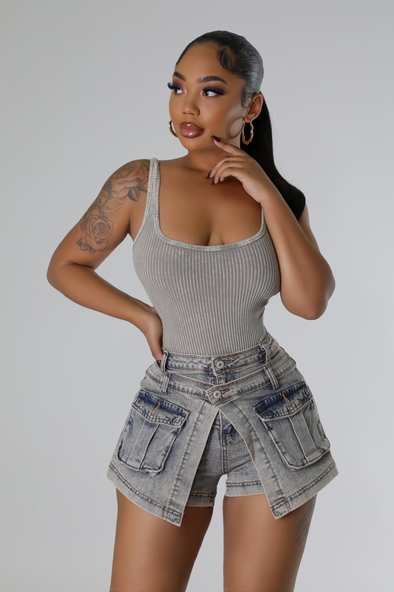 Drink N Dance Denim Skort