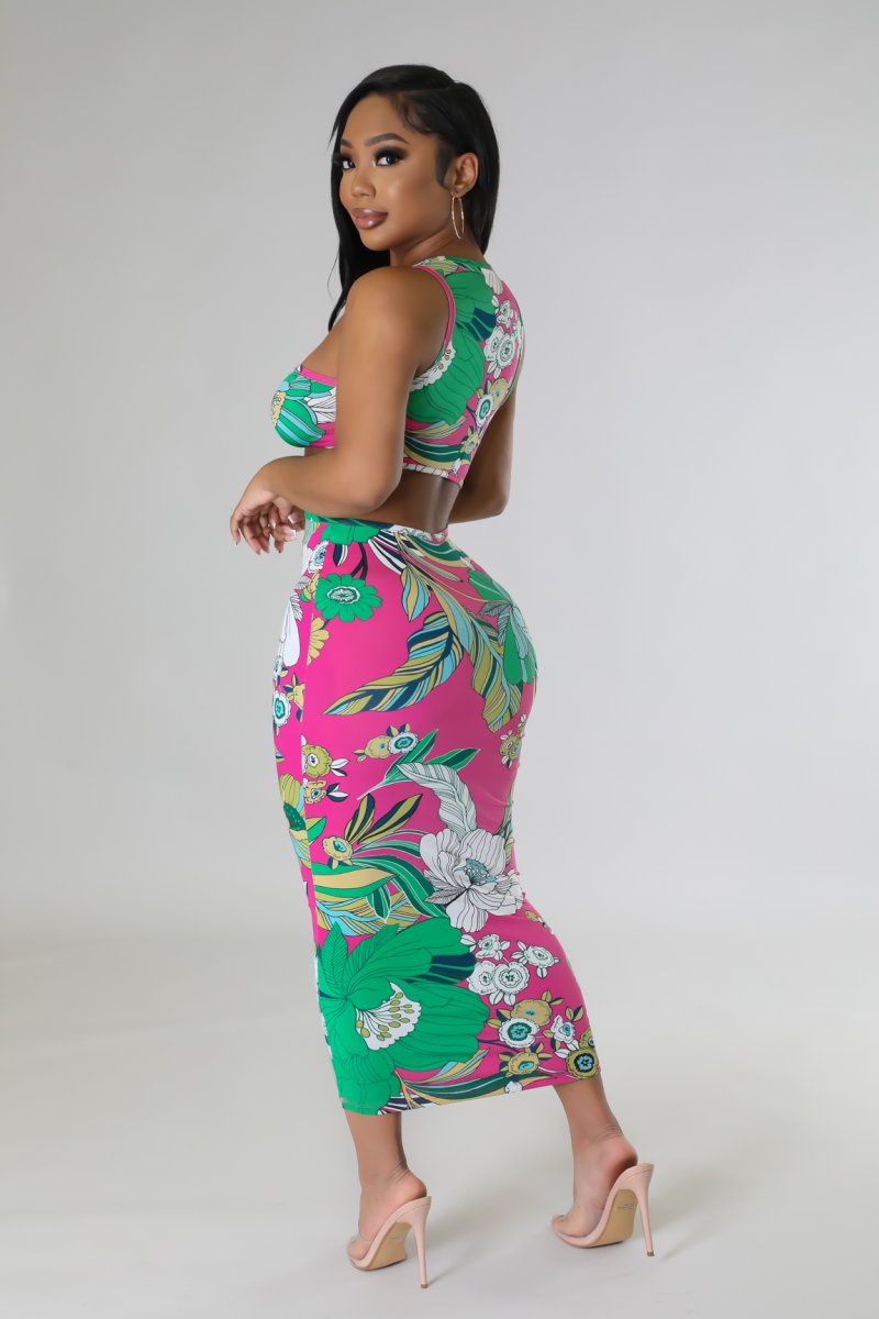 Tropical Talks Midi Dress