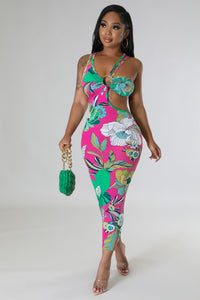 Tropical Talks Midi Dress