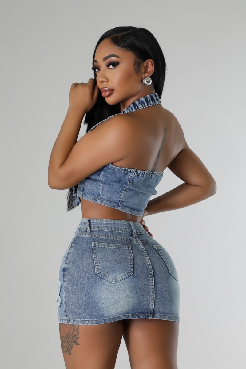 DND Denim Skirt Set