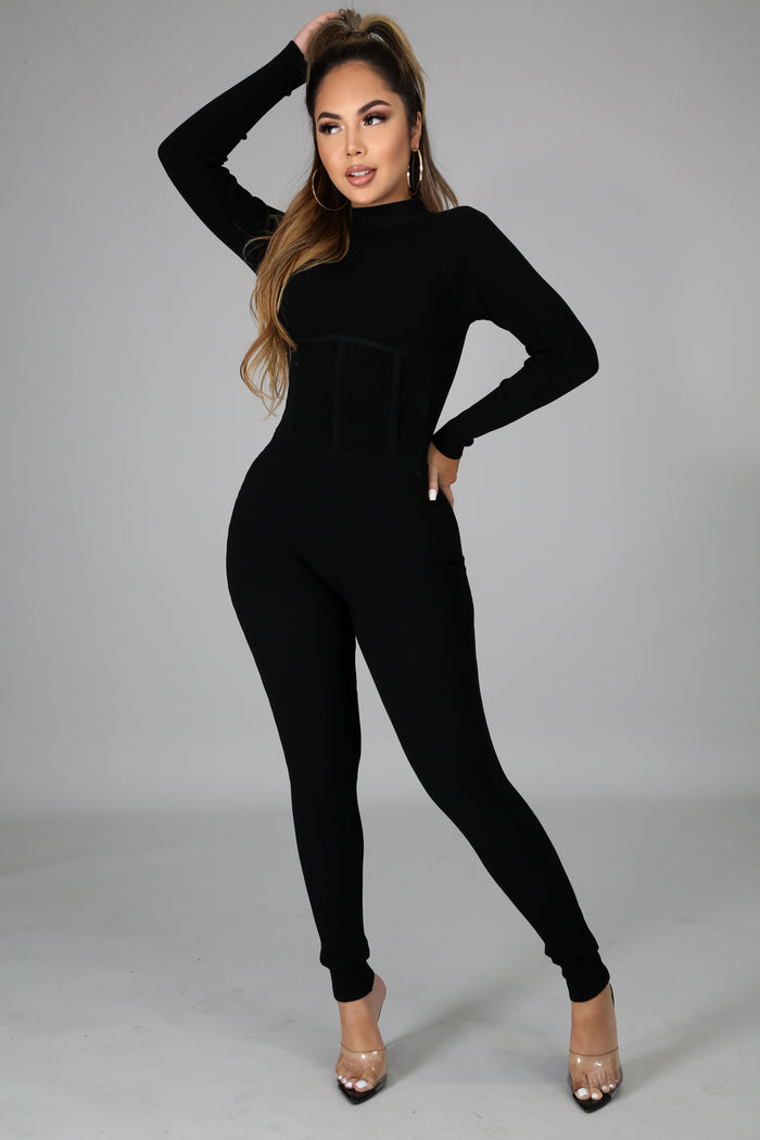 No Stress Long Sleeve Jumpsuit