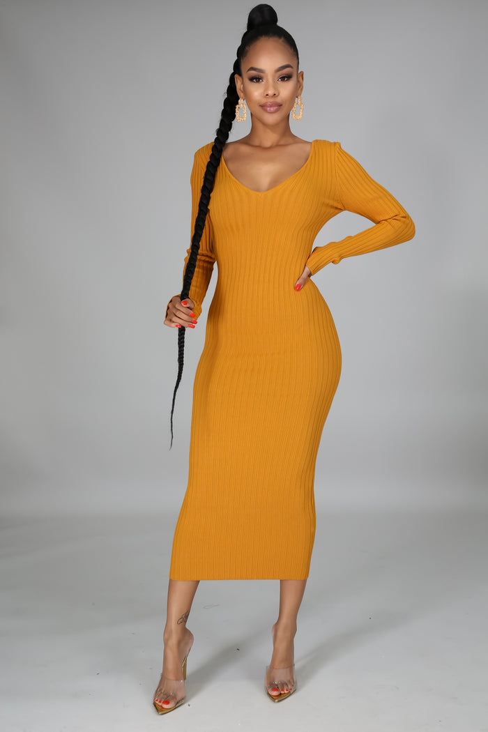 Cutest In The Game Midi Knit Dress